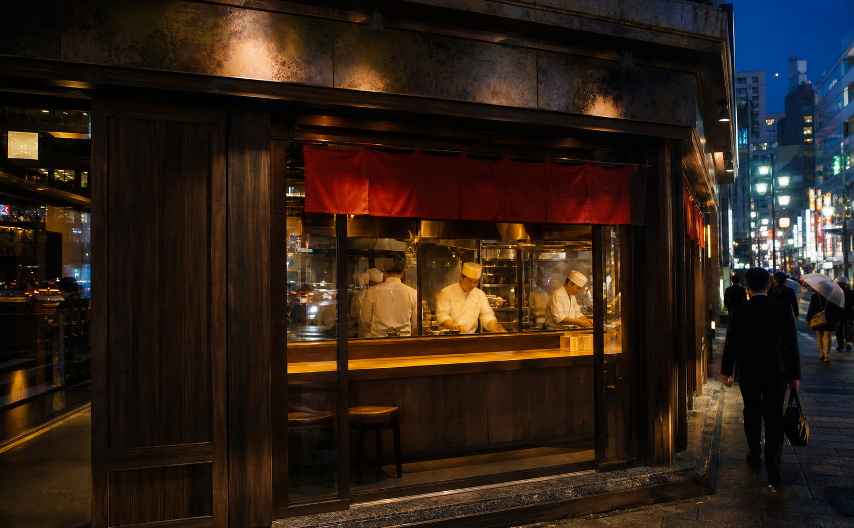 KOSA SHIBUYAの店舗と厚切りロースかつ
